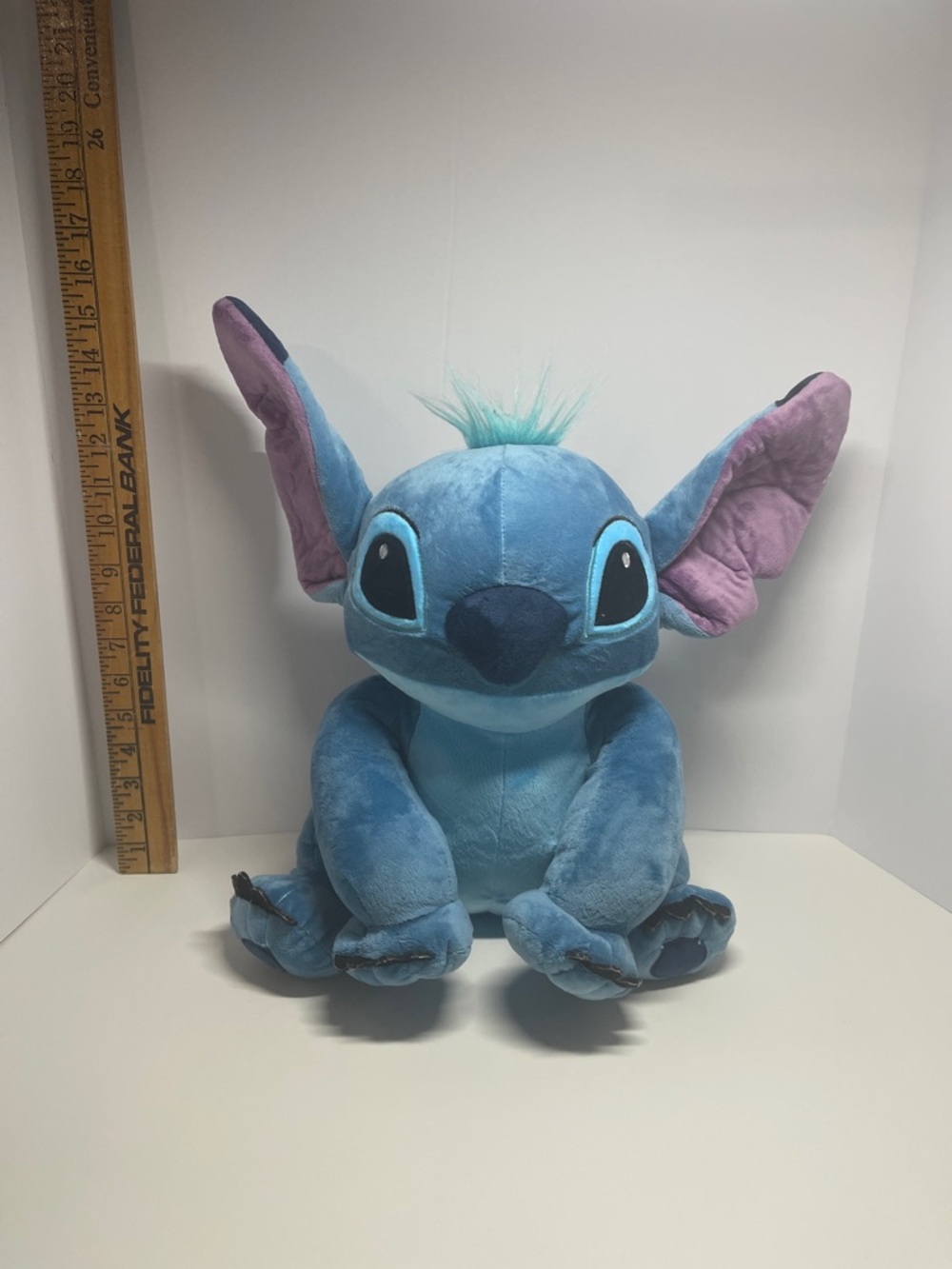 Disney Blue & Pink Stitch Plush with Teal Hair